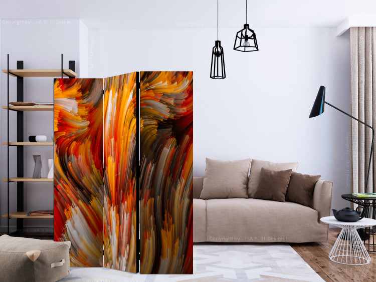 Room Divider Ocean of Fire (3-piece) - artistic composition on a colorful background 133063 additionalImage 4