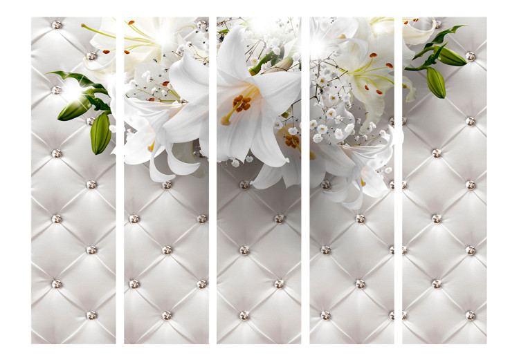 Room Divider Screen Princess of Elegance II (5-piece) - background with flowers and ornaments 133463 additionalImage 3