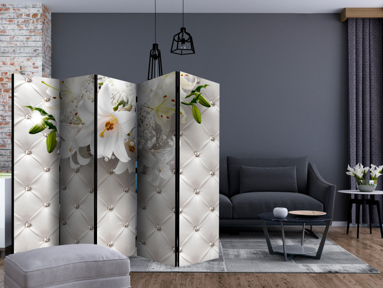 Room Divider Screen Princess of Elegance II (5-piece) - background with flowers and ornaments 133463 additionalImage 4