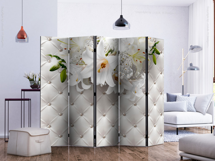 Room Divider Screen Princess of Elegance II (5-piece) - background with flowers and ornaments 133463 additionalImage 2