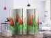 Room Divider Red Tulips on Wood II - tulip flowers on a wooden background 133863 additionalThumb 2