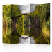 Room Divider Screen Devil's Bridge in Kromlau, Germany II - lake with an illusion of a circular bridge 134063