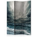 Folding Screen Ocean Waves (3-piece) - turbulent ocean waves and stormy sky 134163