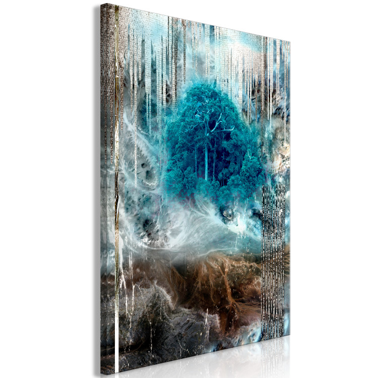 Canvas Art Print Asylum (1-piece) Vertical - abstract colorful landscape of trees 134563 additionalImage 2