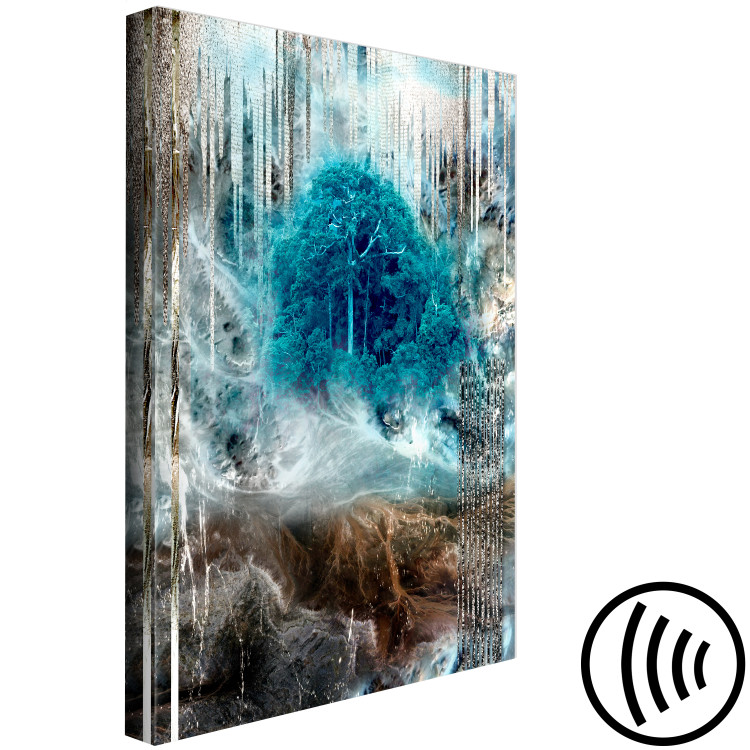 Canvas Art Print Asylum (1-piece) Vertical - abstract colorful landscape of trees 134563 additionalImage 6