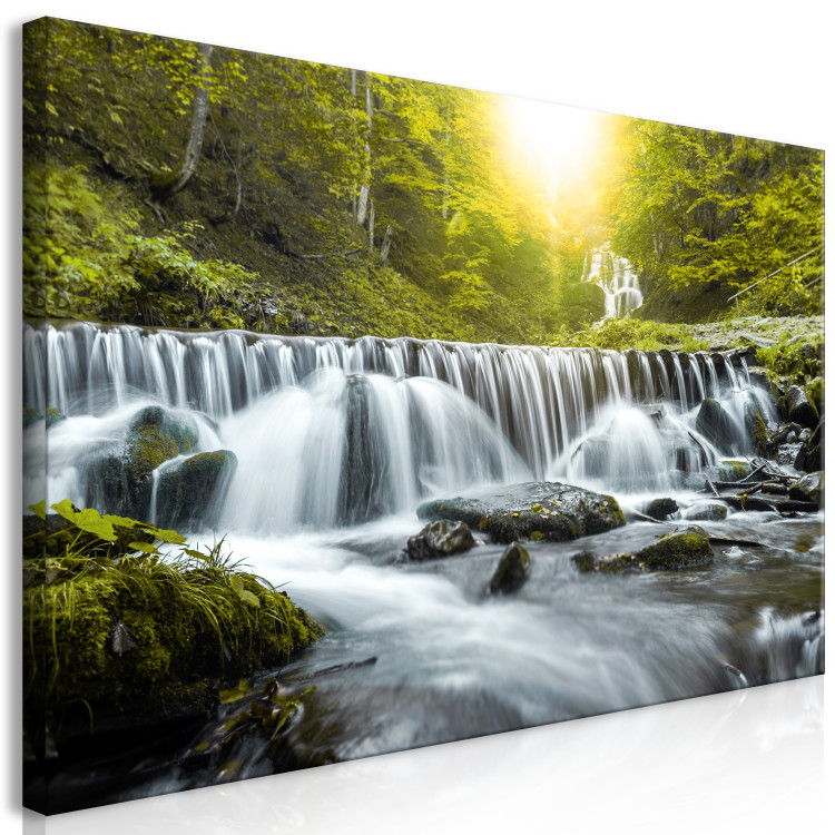 Large canvas print Awesome Waterfall - Green II [Large Format] 136363 additionalImage 2