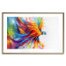 Wall Poster Horizontal Parrot - unique composition with a colorful bird on white 137163 additionalThumb 7