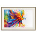 Wall Poster Horizontal Parrot - unique composition with a colorful bird on white 137163 additionalThumb 5