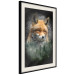 Wall Poster Forest Life - fanciful landscape of a fox and green forest on a black background 138063 additionalThumb 20