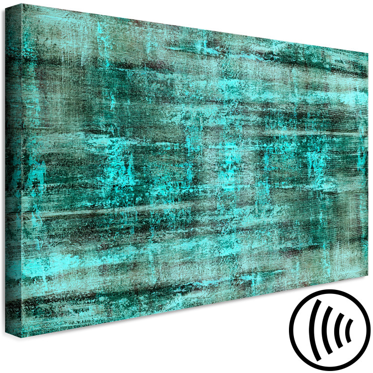 Canvas Art Print Emerald Waves (1-piece) Wide - modern green abstraction 138363 additionalImage 6