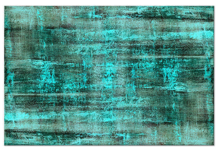 Canvas Art Print Emerald Waves (1-piece) Wide - modern green abstraction 138363