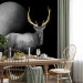 Photo Wallpaper Deer in grey - animal with golden elements on a moon background 143263 additionalThumb 7
