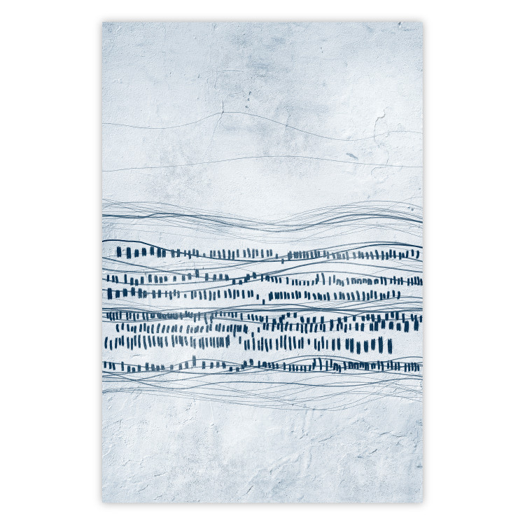 Wall Poster Traces in the Snow - Abstract Shapes on the Soft Background 145363