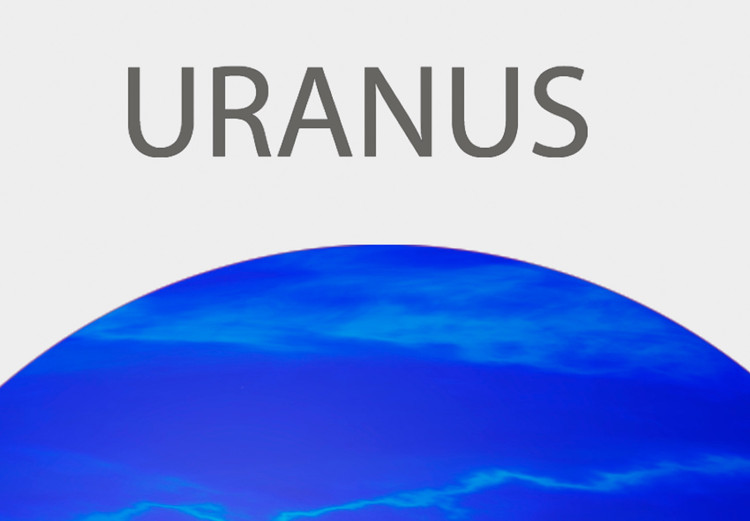 Canvas Print Uranus - Blue Planet of the Solar System on a Gray Background 146463 additionalImage 4