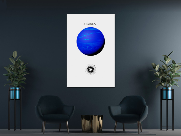 Canvas Print Uranus - Blue Planet of the Solar System on a Gray Background 146463 additionalImage 3
