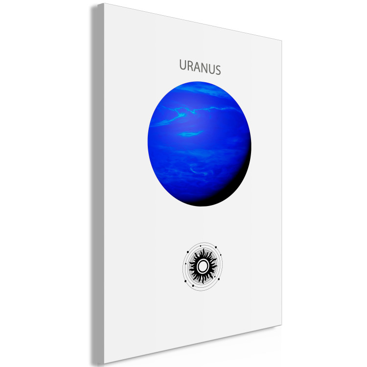 Canvas Print Uranus - Blue Planet of the Solar System on a Gray Background 146463 additionalImage 2