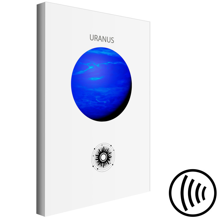 Canvas Print Uranus - Blue Planet of the Solar System on a Gray Background 146463 additionalImage 6