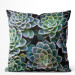 Decorative Velor Pillow Symmetry of succulents - a plant composition with rich detailing 147063