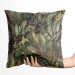 Decorative Velor Pillow Tigers among leaves - a composition inspired by the tropical jungle 147163 additionalThumb 2