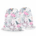 Backpack Flamingos on holiday - floral design with exotic leaves and birds 147363 additionalThumb 3