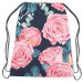 Backpack The essence of delicacy - pink flowers and leaves on a dark background 147563 additionalThumb 2