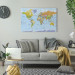 Canvas Art Print World Map in English (1-piece) - colorful continents and text 149663 additionalThumb 5