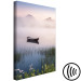Canvas Art Print Scandinavian Landscape - Wooden Boat on a Calm Lake 149863 additionalThumb 6