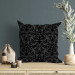 Decorative Microfiber Pillow Elegant Ornamentation - Black Composition With Delicate Pattern 151363 additionalThumb 2