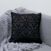 Decorative Microfiber Pillow Elegant Ornamentation - Black Composition With Delicate Pattern 151363 additionalThumb 5