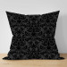 Decorative Microfiber Pillow Elegant Ornamentation - Black Composition With Delicate Pattern 151363 additionalThumb 3