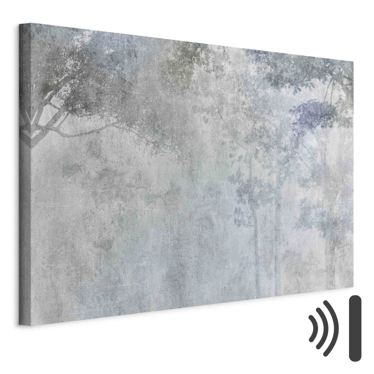Canvas Art Print Trees in the Fog - Nature in Gray and Blue Shades 151463 additionalImage 8