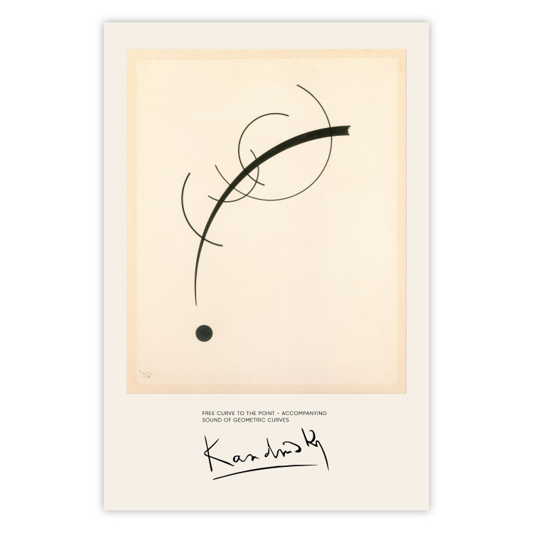 Wall Poster Free Curve - Line and Dot on the Plane According to Kandinsky 151663