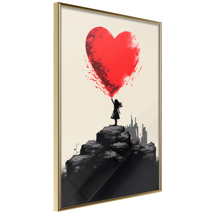 Wall Poster Red Heart - A Girl With a Balloon Inspired by Banksy’s Style 151763 additionalImage 6