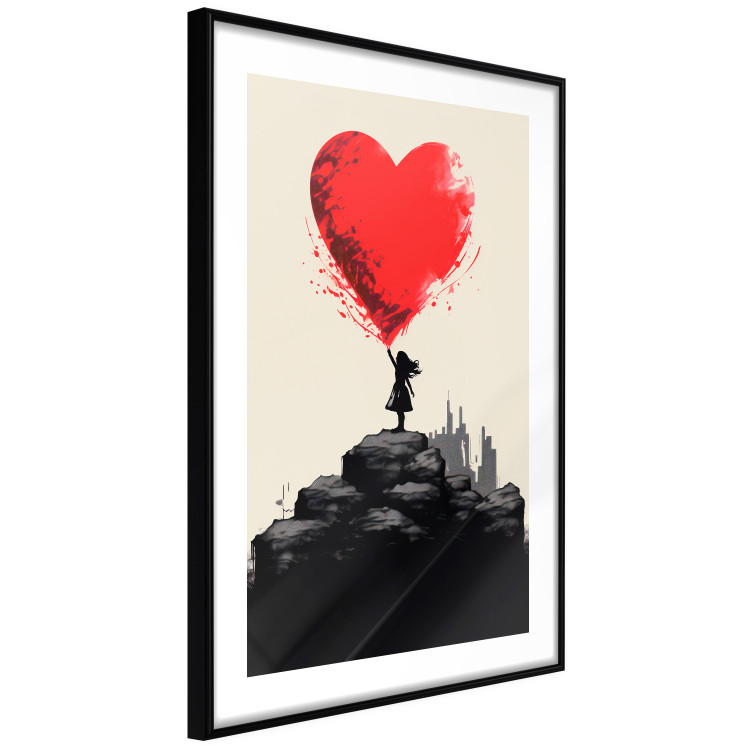 Wall Poster Red Heart - A Girl With a Balloon Inspired by Banksy’s Style 151763 additionalImage 4