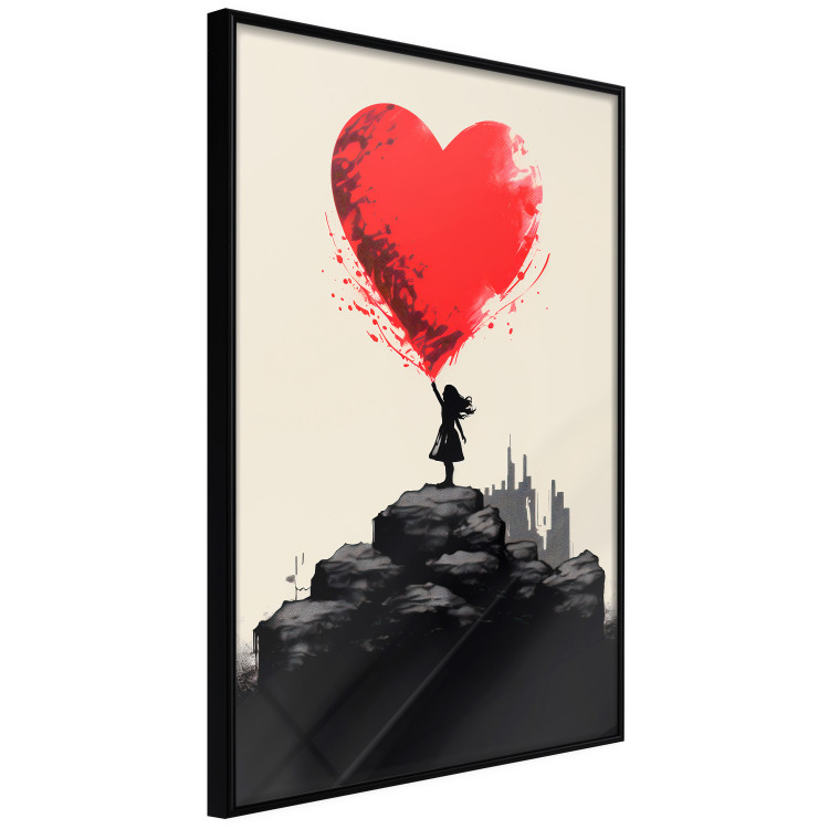Wall Poster Red Heart - A Girl With a Balloon Inspired by Banksy’s Style 151763 additionalImage 5
