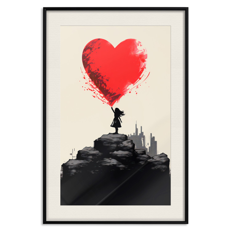 Wall Poster Red Heart - A Girl With a Balloon Inspired by Banksy’s Style 151763 additionalImage 26