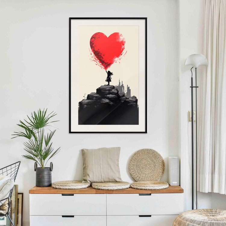 Wall Poster Red Heart - A Girl With a Balloon Inspired by Banksy’s Style 151763 additionalImage 16