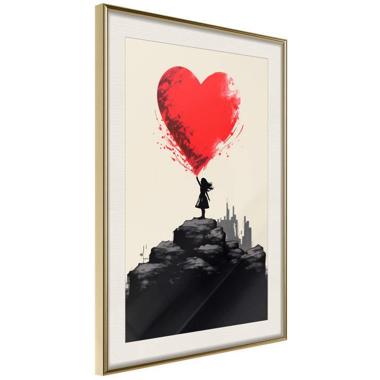 Wall Poster Red Heart - A Girl With a Balloon Inspired by Banksy’s Style 151763 additionalImage 14