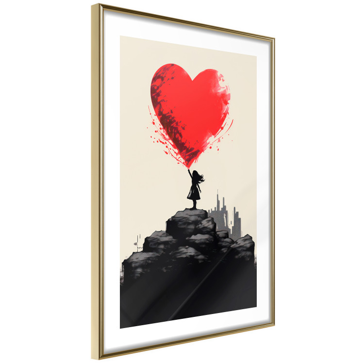 Wall Poster Red Heart - A Girl With a Balloon Inspired by Banksy’s Style 151763 additionalImage 7