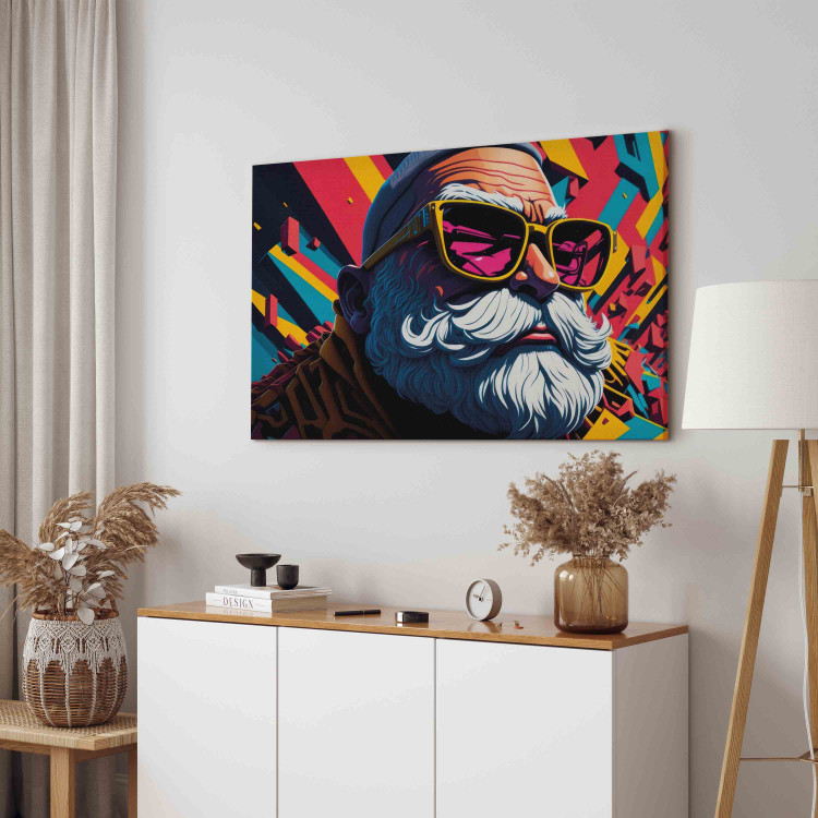 Canvas Hipster Santa - Bearded Man With Sunglasses 151863 additionalImage 4