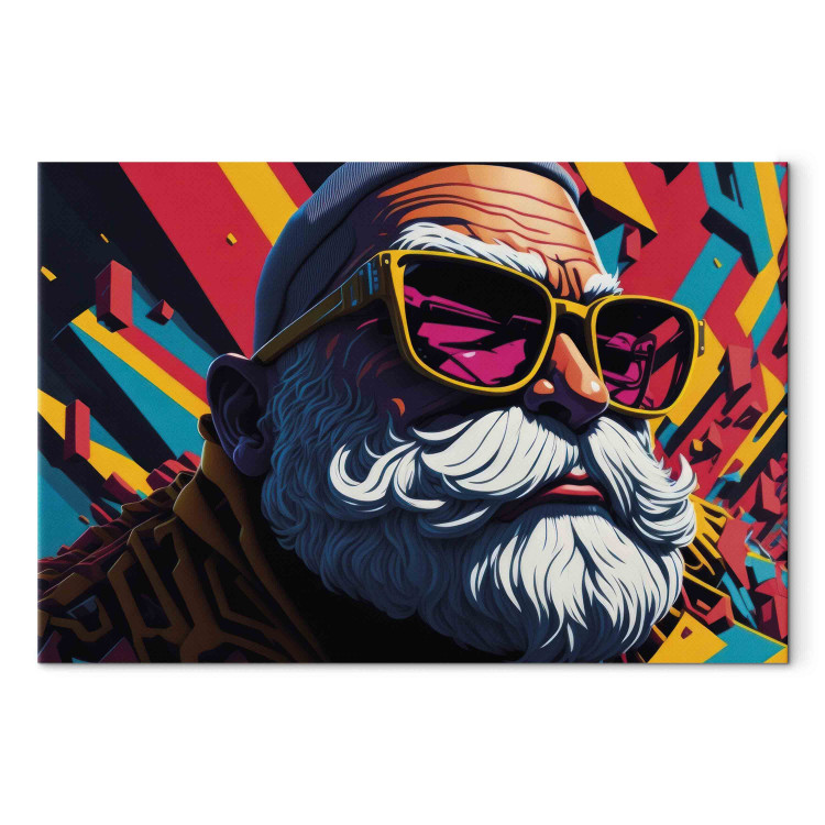Canvas Hipster Santa - Bearded Man With Sunglasses 151863 additionalImage 7