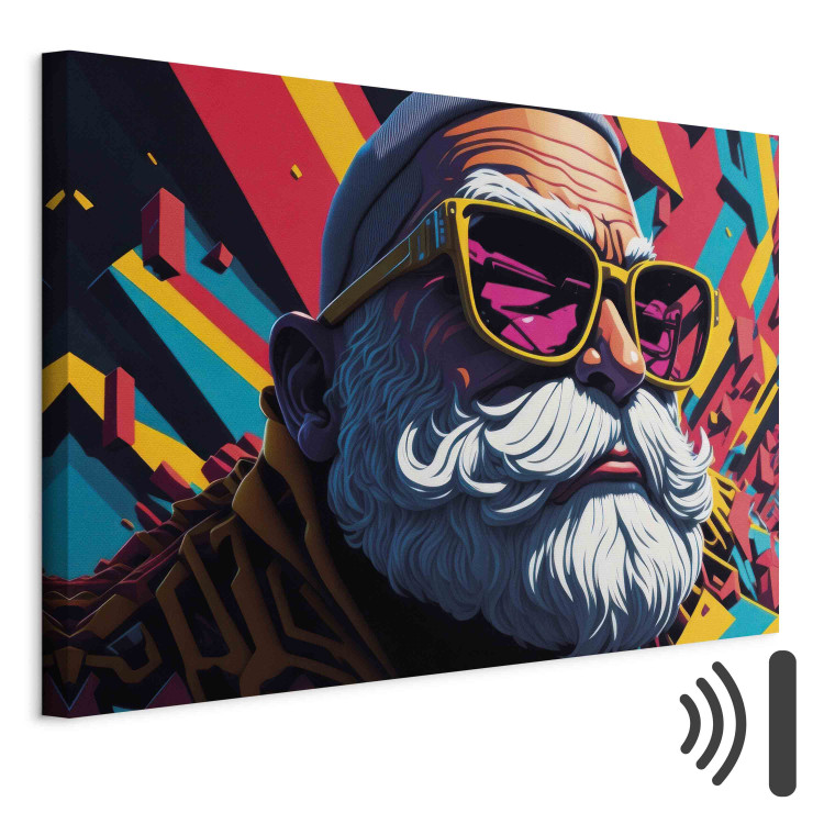 Canvas Hipster Santa - Bearded Man With Sunglasses 151863 additionalImage 8