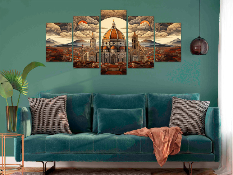 Canvas Print Florence Cathedral - An Atmospheric Panorama of the Italian City 151963 additionalImage 3