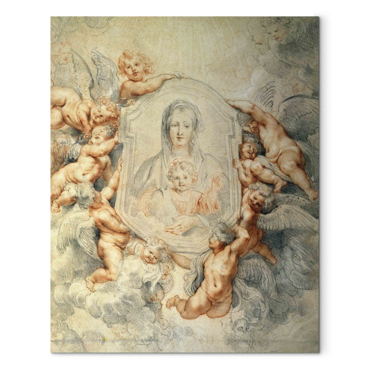 Reproduction Painting The Image of the Madonna, carried by Angels 156463