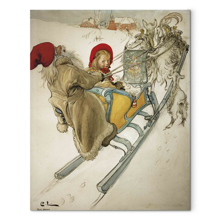 Reproduction Painting Kersti sledging 159263