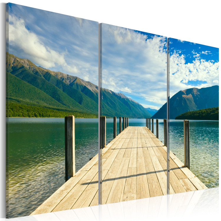 Canvas Art Print A pier on the lake 58763 additionalImage 2
