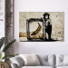 Canvas Art Print Inspired by Banksy - sepia 58963 additionalThumb 11