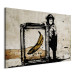 Canvas Art Print Inspired by Banksy - sepia 58963 additionalThumb 2