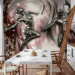 Wall Mural Dancing in brilliance - two steel figures on an abstract background in waves 64363 additionalThumb 6