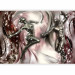 Wall Mural Dancing in brilliance - two steel figures on an abstract background in waves 64363 additionalThumb 5